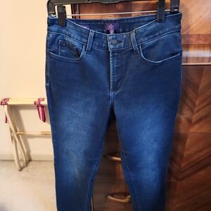 NYDJ Indigo Skinny Jeans with Faded Wash